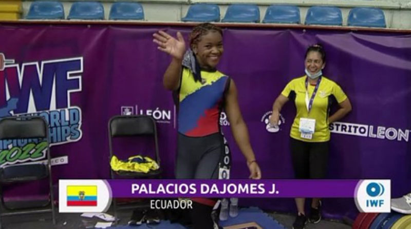 Jéssica Palacios, deportista ecuatoriana que ganó oro en el Mundial Juvenil. Foto: Twitter @TeamPichincha