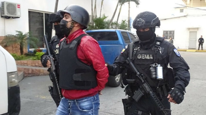 Leandro Norero durante una detención en Guayas. Foto: EL COMERCIO