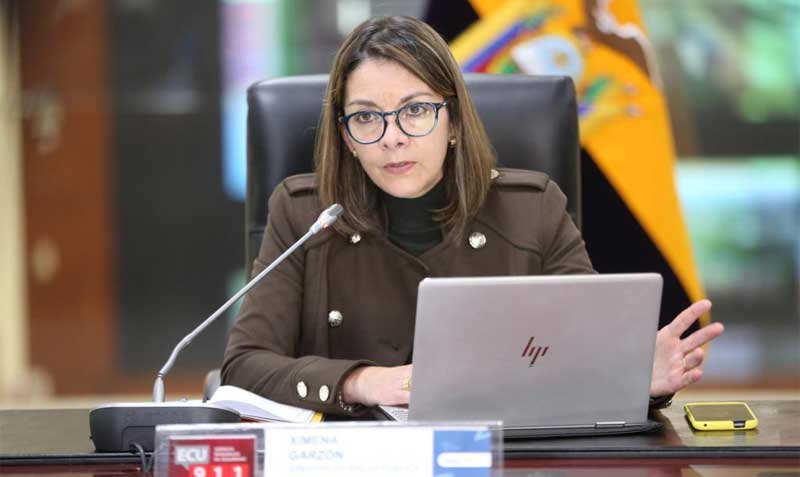Ximena Garzón inició en el Ministerio de Salud durante el Gobierno de Guillermo Lasso. Foto: Twitter Ministerio de Salud