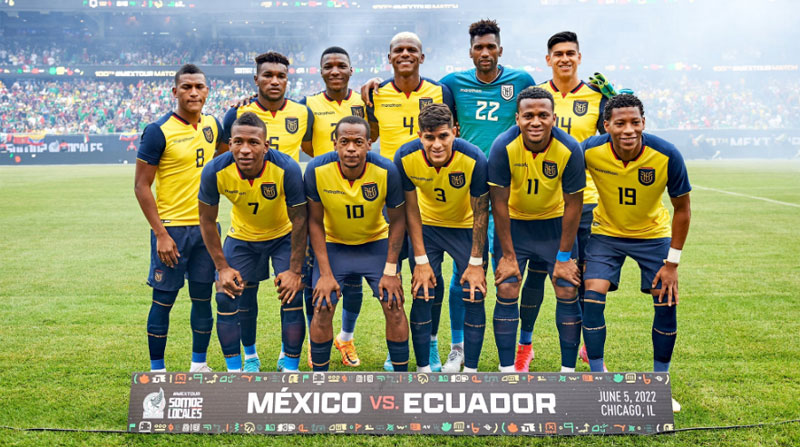 El equipo de Ecuador que jugó ante México el 5 de junio del 2022. Foto: Twitter @LaTri
