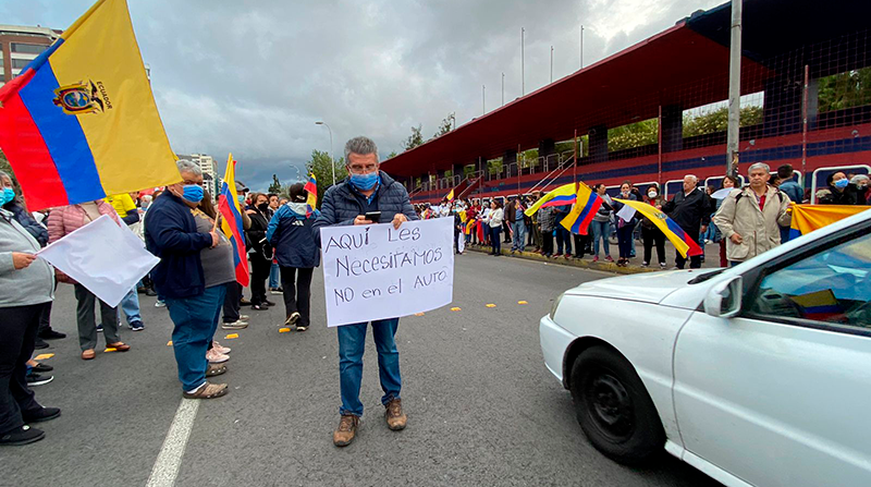 Los manifestantes piden el cese del paro nacional. Foto: María José Aguilar / EL COMERCIO