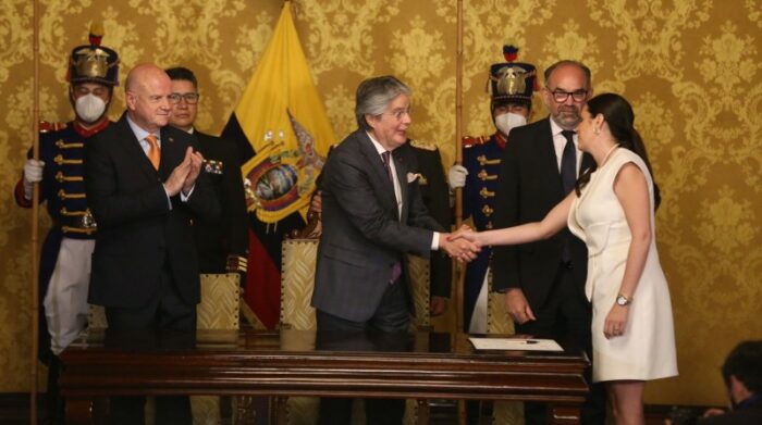 Andrea Montalvo fue posesionada como la nueva secretaria de Educación Superior, Ciencia, Tecnología e Innovación. Foto: Julio Estrella / EL COMERCIO.