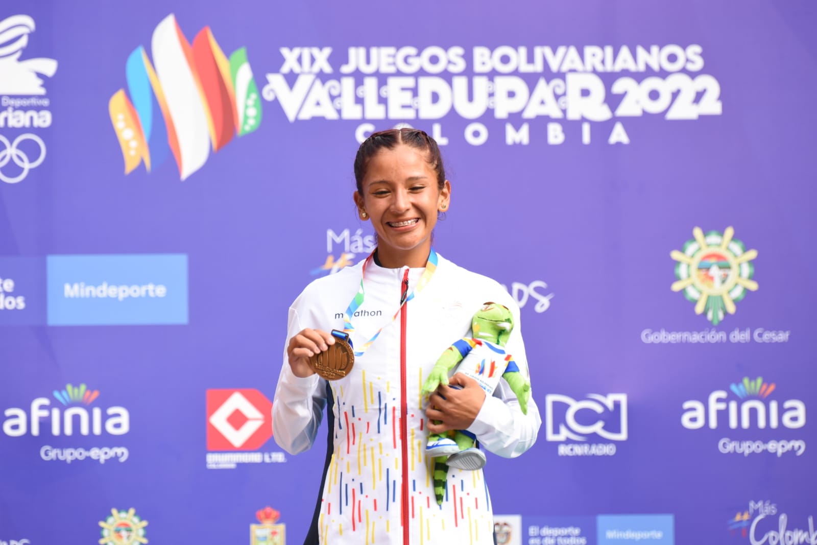 Karla Jaramillo, campeona de marcha en Valledupar 2022. Foto: COE