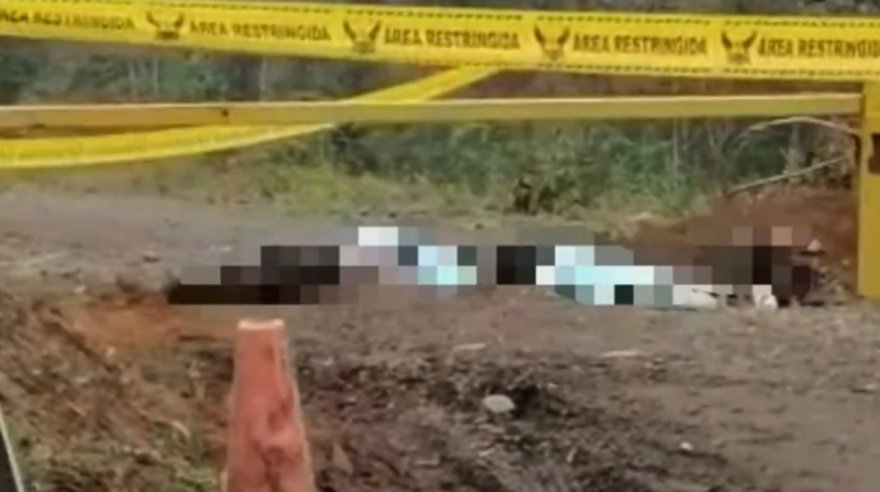 Los cuerpos de las víctimas corresponden a tres hombres que no han sido identificados. Foto: captura de pantalla / redes sociales