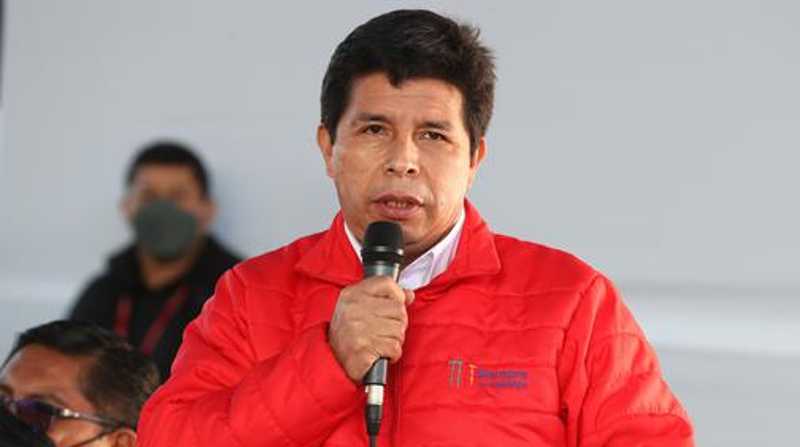 El presidente de Perú, Pedro Castillo, está denunciado por la presunta comisión del delito de tráfico de influencias. Foto: Internet