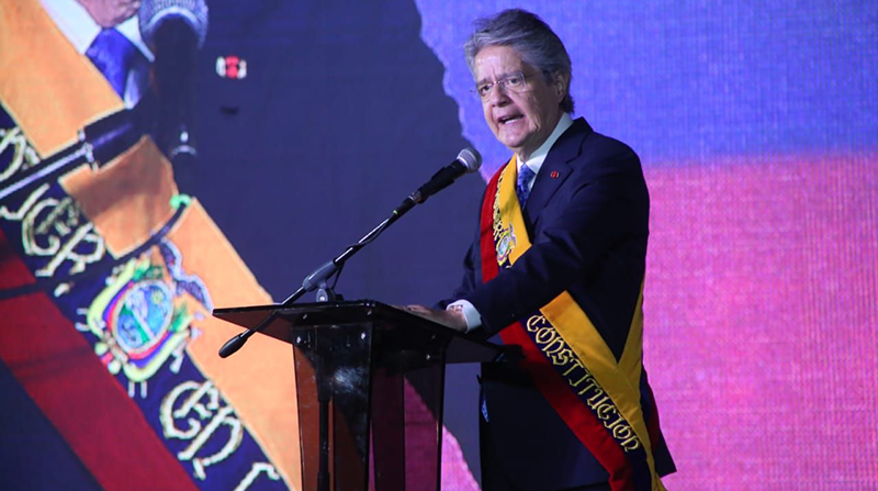 Guillermo Lasso fue invitado a la sesión solemne por los 487 años de fundación española de la ciudad de Guayaquil. Foto: Presidencia