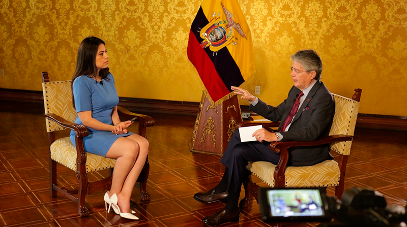 El presidente Lasso en entrevista con Infobae. Foto: Twitter @yali_loaiza