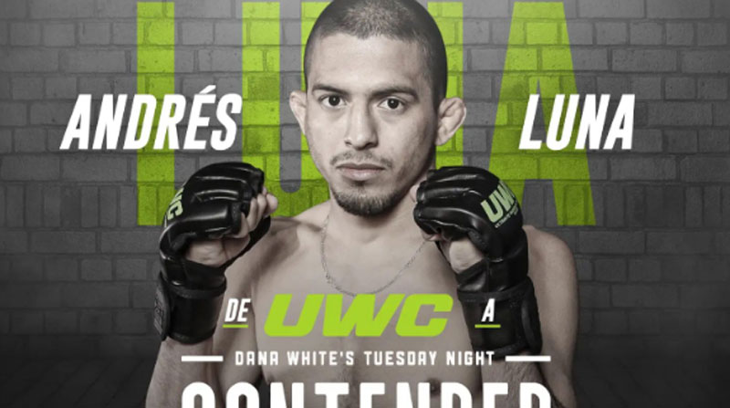 Juan Andrés Luna peleará el 26 de julio del 2022 por un lugar en la UFC. Foto: Instagram UWC Mexico