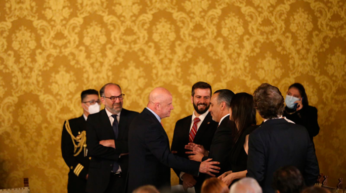 Ceremonia de posesión de los nuevos Ministros que conformarán el Gabinete de Guillermo Lasso. Foto: Julio Estrella / EL COMERCIO