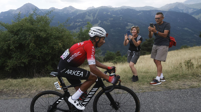 Nairo Quintana, ciclista colombiano en el Tour de Francia 2022. Foto: EFE