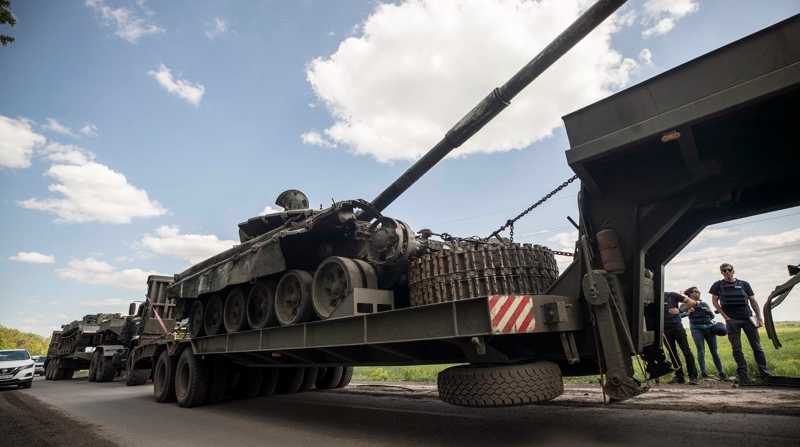 Material ruso recuperado por el ejército ucraniano en una contraofensiva anterior. Foto: EFE/Archivo
