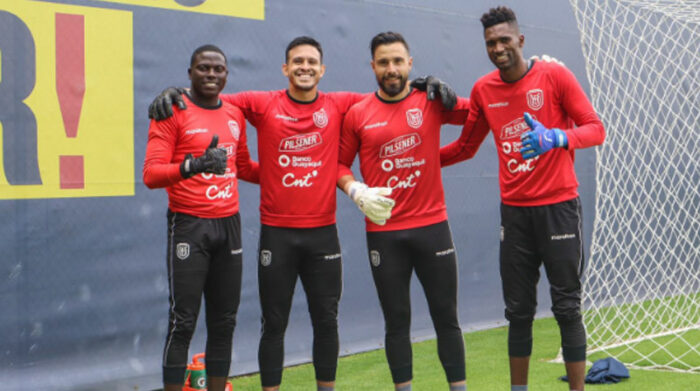 Moisés Ramírez, Gonzalo Valle, Hernán Galíndez y Alexander Domínguez se entrenaron en la Casa de la Selección el 16 de agosto del 2022. Foto: La Tri