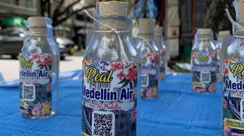 Medellín Air, así se denomina la empresa que vende este aire en Colombia. Foto: Medellín Air