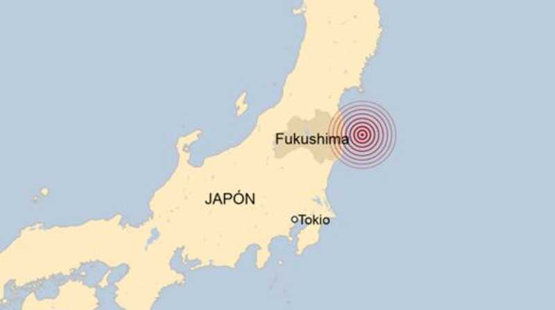 El terremoto tuvo epicentro a unos 60 kilómetros de profundidad frente a la costa de Fukushima. Foto: Internet