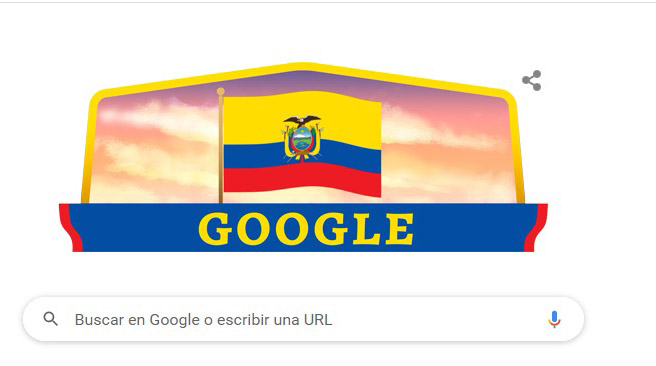 Google conmemora el Primer Grito de Independncia de Ecuador. Foto: Captura de pantalla.
