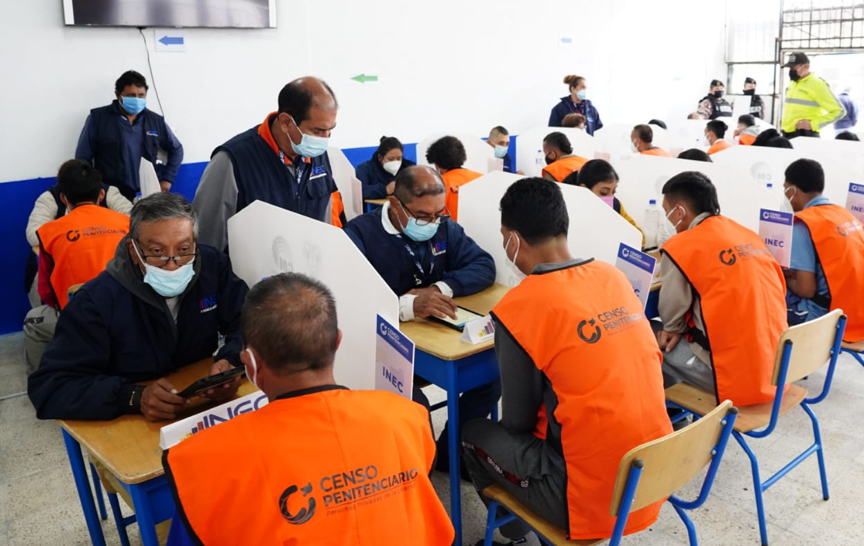 El censo penitenciario, en las 36 cárceles del Ecuador, arrancó el 22 de agosto del 2022. Foto: Cortesía/Secretaría de DD.HH.