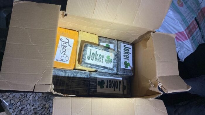 Varios bloques de droga con la palabra 'Joker' fueron decomisados por la Policía. Foto: Fiscalía