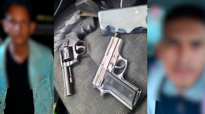 Dos armas de fuego fueron decomisadas por la Policía en el operativo tras el crimen. Foto: Fiscalía