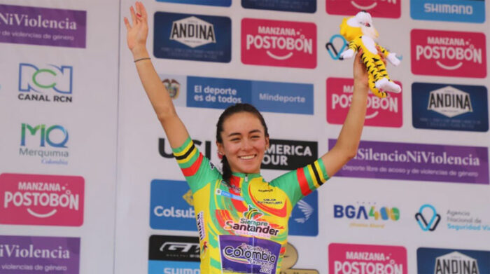 La ecuatoriana Ana Vivar se mantiene como la mejor ciclista extranjera en la Vuelta a Colombia Femenina. Foto: Vuelta Femenina Oficial