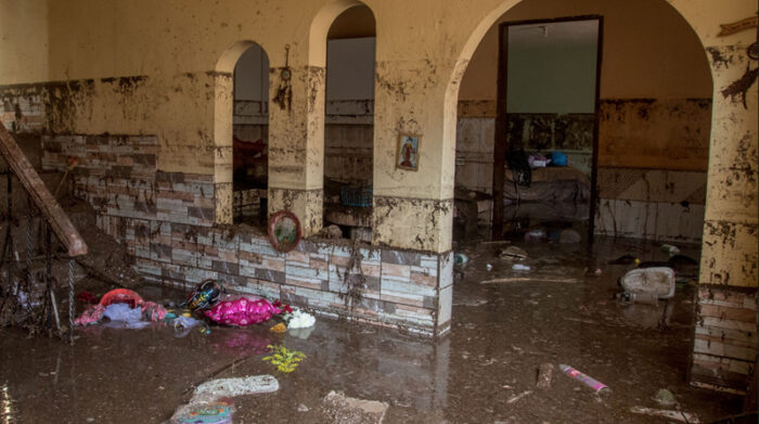 Lodo y destrucción dejó la lluvia en Santa Clara del Común, nueve viviendas resultaron afectadas. Foto: Carlos Noriega / EL COMERCIO