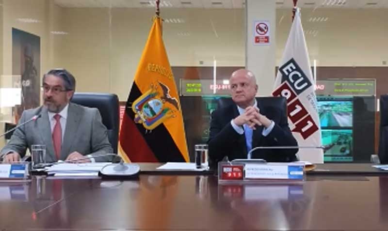 José Ruales, ministro de Salud, durante la sesión del COE Nacional este 16 de agosto del 2022. Foto: captura