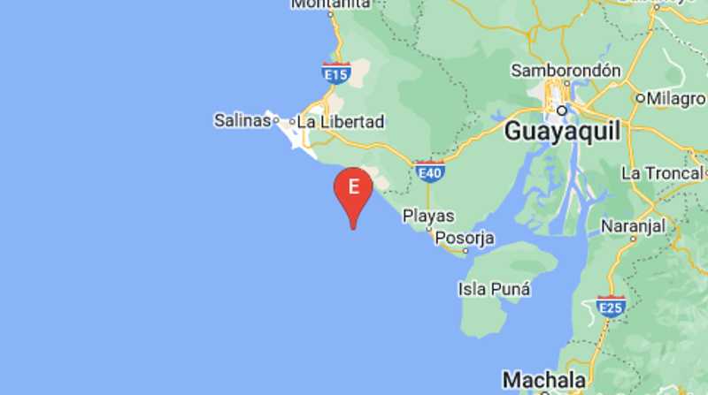 El temblor ocurrió a una profundidad de 11,63 kilómetros y a 31,05 kilómetros de la localidad de Playas. foto: Twitter IG