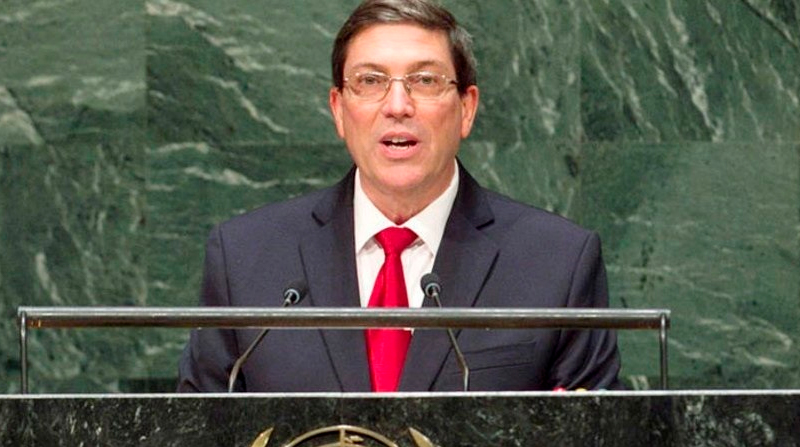 El ministro de Exteriores cubano reiteró el rechazo de su país a la inclusión por parte de Estados Unidos en la lista de países promotores del terrorismo. Foto: Naciones Unidas