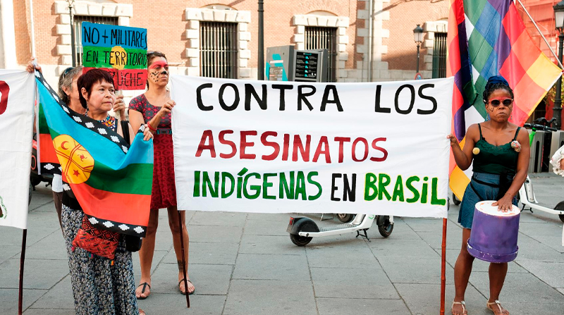 El líder de la etnia Guaraní-Kaiowá alcanzó a llegar con vida a un hospital. Foto: Europa Press