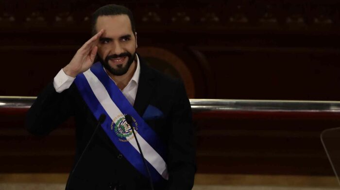 El presidente de El Salvador, Nayib Bukele expresó su intención de reelección en 2024. Foto: EFE