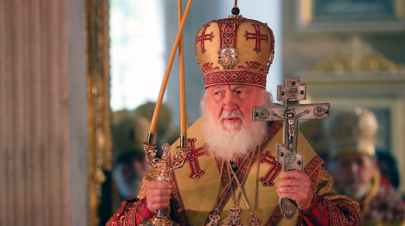 El patriarca ortodoxo ruso, Kiril, asegura que la iglesia reza por el triunfo de justicia. Foto: EFE
