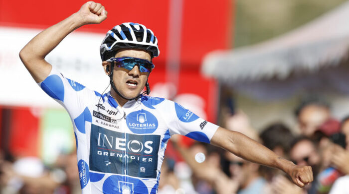 Richard Carapaz fue el 'Rey de la Montaña' en la Vuelta a España 2022 con el Ineos. Para el 2023 correrá con el EF Education. Foto: EFE