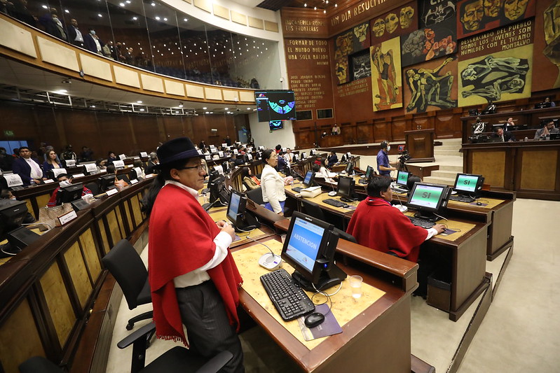 Votación del juicio político en la sesión 797 del Pleno. Foto: Asamblea