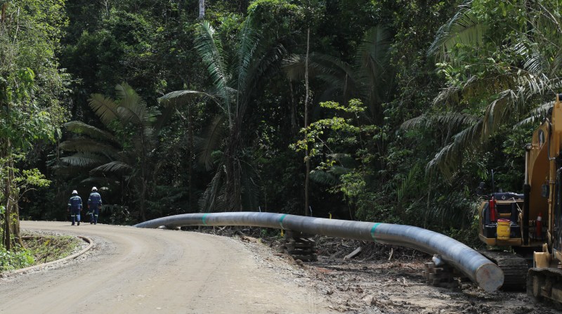Recorrido y visita técnica en 2018, al bloque 43 ITT para verificar el desarrollo de los bloques petroleros Tiputini y Tambococha cerca del parque Nacional Yasuni. Foto: Archivo / EL COMERCIO.