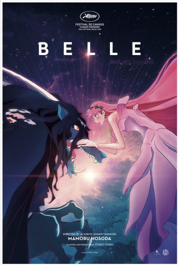 Poster de la película animada Belle de Mamoru Hosoda. Foto: Filmaffinity.com