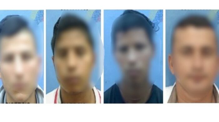 Cuatro personas fueron capturadas como presuntos culpables de la muerte del policía en Esmeraldas. Foto: Cortesía @CmdtPoliciaEc