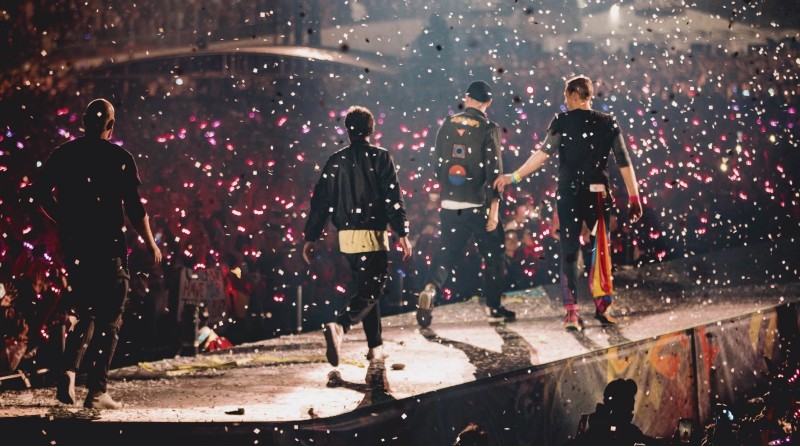 La banda británica Coldplay durante un concierto en Chile. Foto: Coldplay Twitter