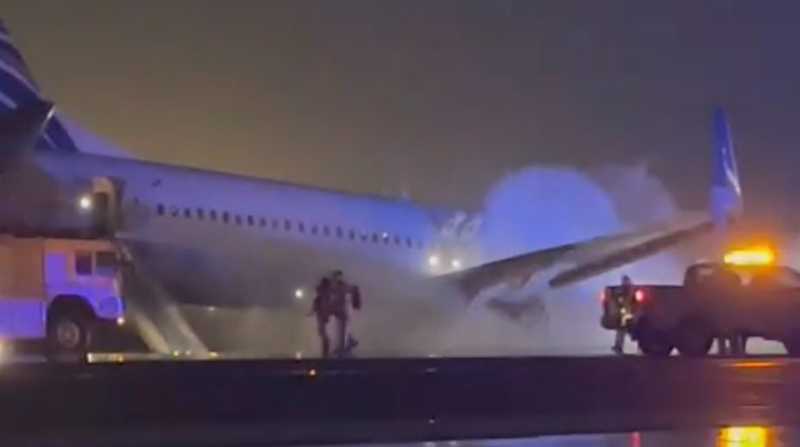 Un avión perdió pista al llegar a un aeropuerto de Panamá. Foto: Cortesía