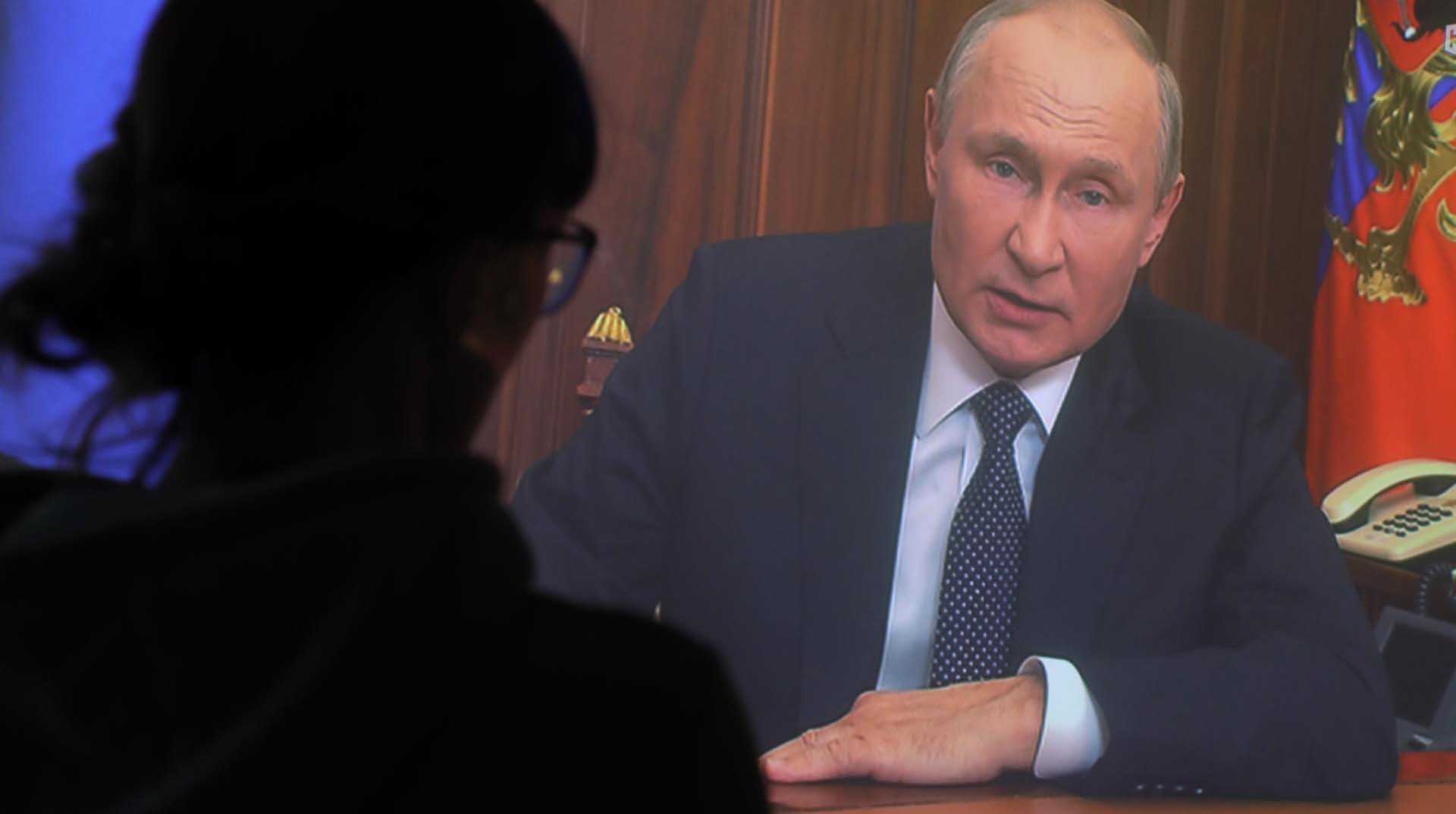 El presidente ruso, Vladimir Putin ordernó la movilización de las reservas militares. Foto: EFE