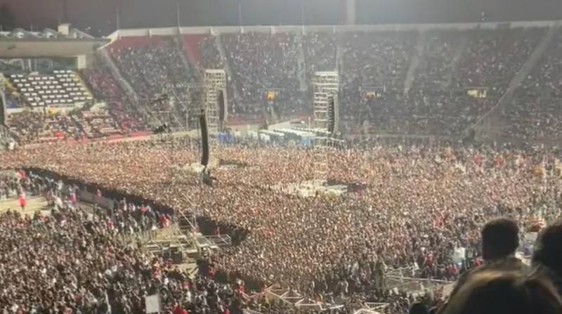 El primer concierto de Daddy Yankee en Chile causó incidentes. Foto: Captura