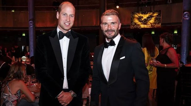 Una imagen de archivo del David Beckham junto con el Príncipe Guillermo. Foto: Instagram davidbeckham
