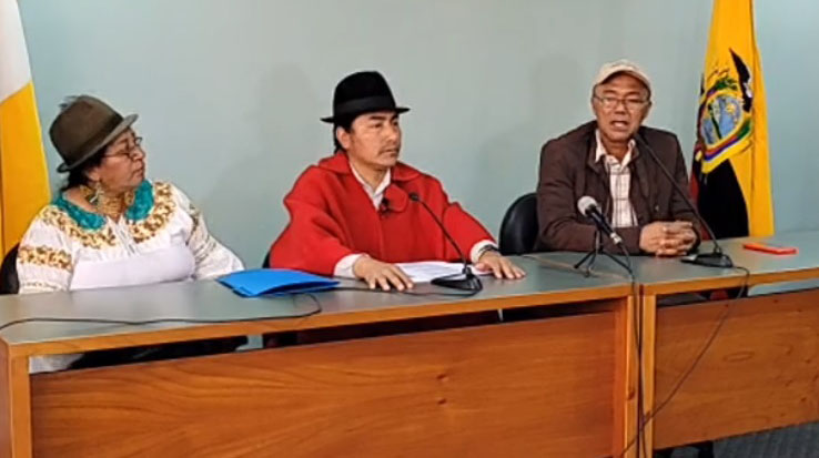 Los dirigentes del movimiento indígena ofrecieron una rueda de prensa en la que analizaron los resultados de cuatro mesas técnicas de diálogo con el Gobierno Nacional. Foto: Captura de pantalla.