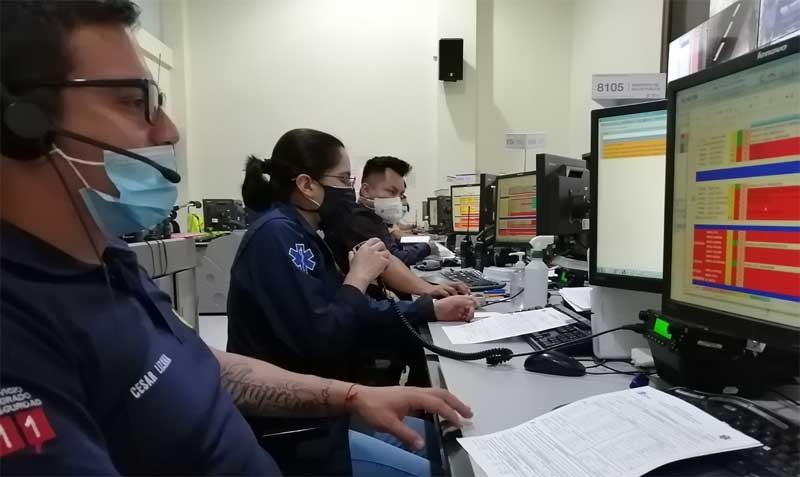 El ECU 911 coordinó el despacho de unidades del Ministerio de Salud Pública y agentes civiles de tránsito. Foto: cortesía