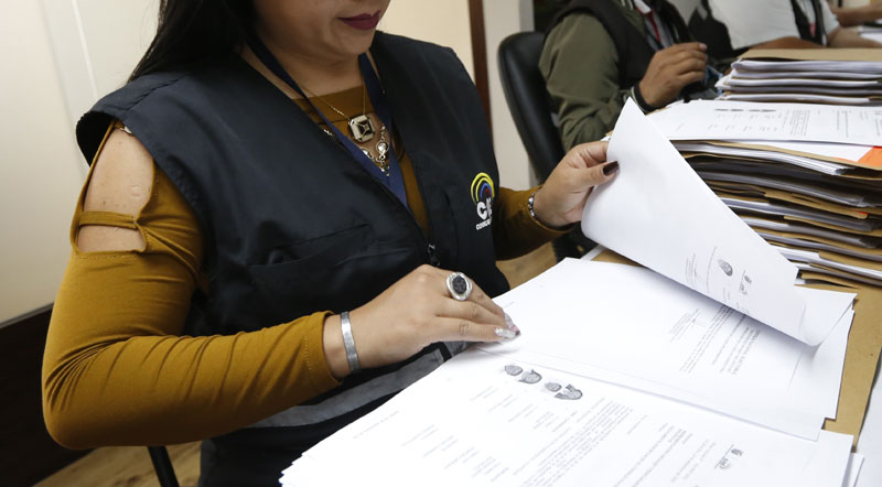 Las supuestas inconsistencias se detectaron en los formularios de inscripción de los candidatos en Guayas. Foto: Diego Pallero / EL COMERCIO