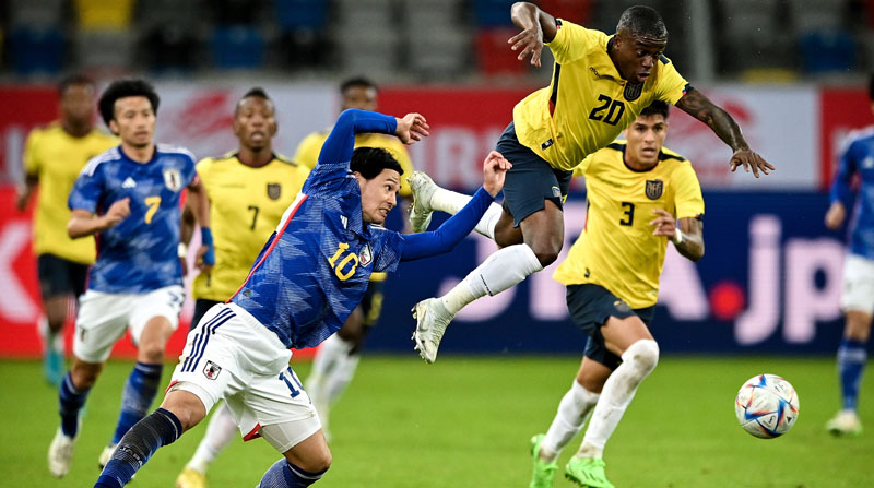 La Selección de Ecuador, del DT Gustavo Alfaro, igualó con Japón el 27 de septiembre del 2022. Foto: EFE