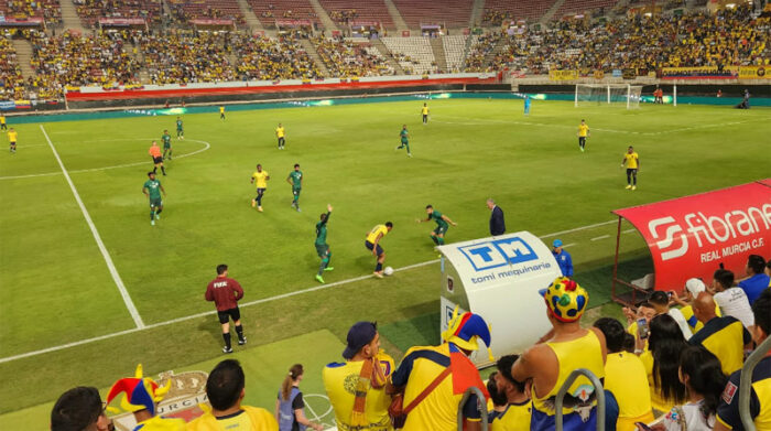 Las selecciones de Ecuador y Arabia Saudita se enfrentan en Murcia, España, este 23 de septiembre del 2022. Foto: cortesía Edwar Aguilar Acevedo