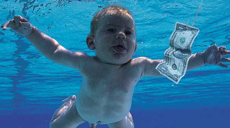 La imagen de un bebé forma parte del álbum Nevermind de la banda Nirvana, publicado en 1991. Foto: Internet