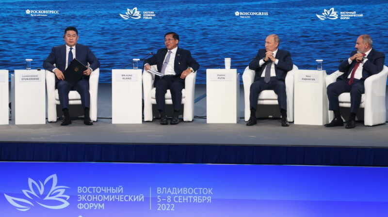 El VII Foro Económico Oriental de Rusia contó con la presencia de delegaciones de países como Nicaragua y Corea del Norte. Foto: EFE.