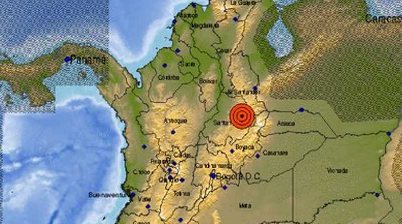 Los sismos en Colombia, con epicentro en Los Santos se sintió en otras ciudades. Foto: Twitter @sgcol