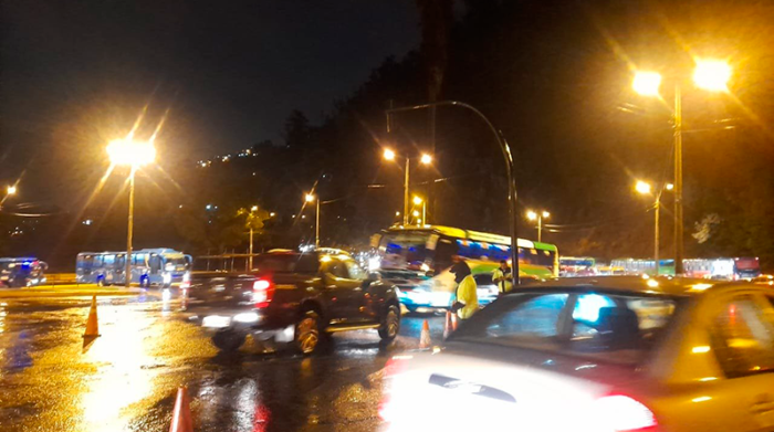 Tráfico vehicular en la Autopista General Rumiñahui en sentido Quito-Valle. Foto: AMT