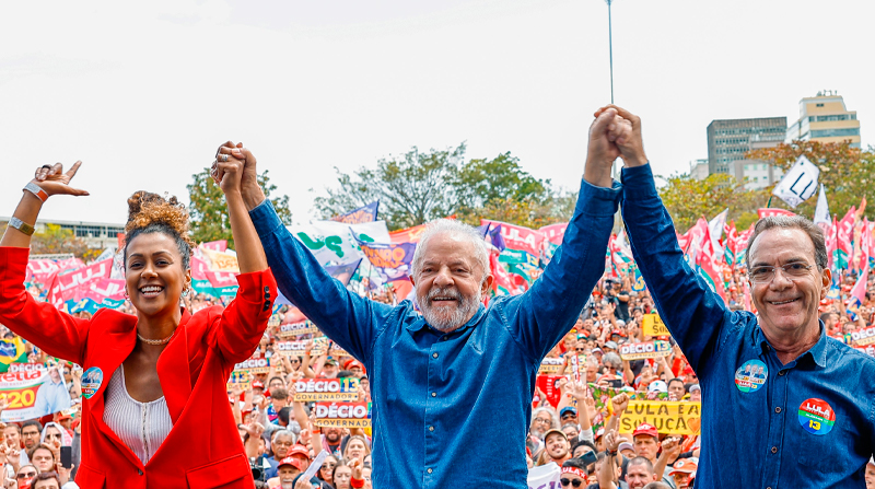 Lula da Silva supero por un margen corto a Bolsonaro. Foto: Twitter @LulaOficial